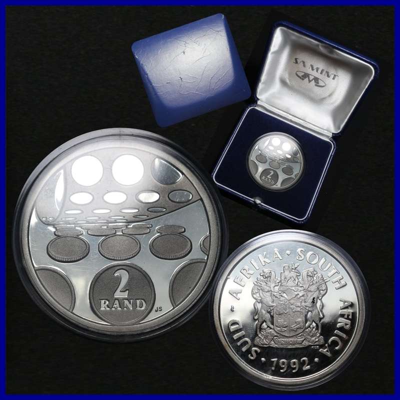 1992 : Republic of  S. A.: Excellent Two Rand Proof: Issue: TECHNOLOGY as per Photo.