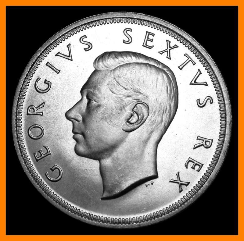 1949 : Union of S.A.  5 Shilling : Excellent PROOF Coin in HIGH Grade, as per Photo.