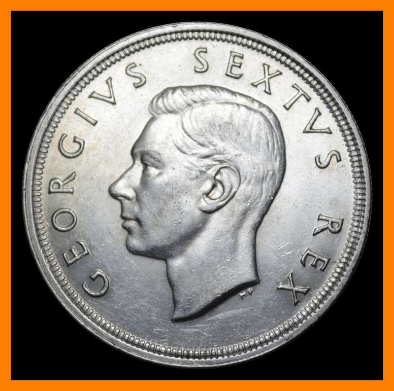 1948 : Union of  S. A. : 5 Shillings : Circulated Coin in Good Conditions, as per Photo.