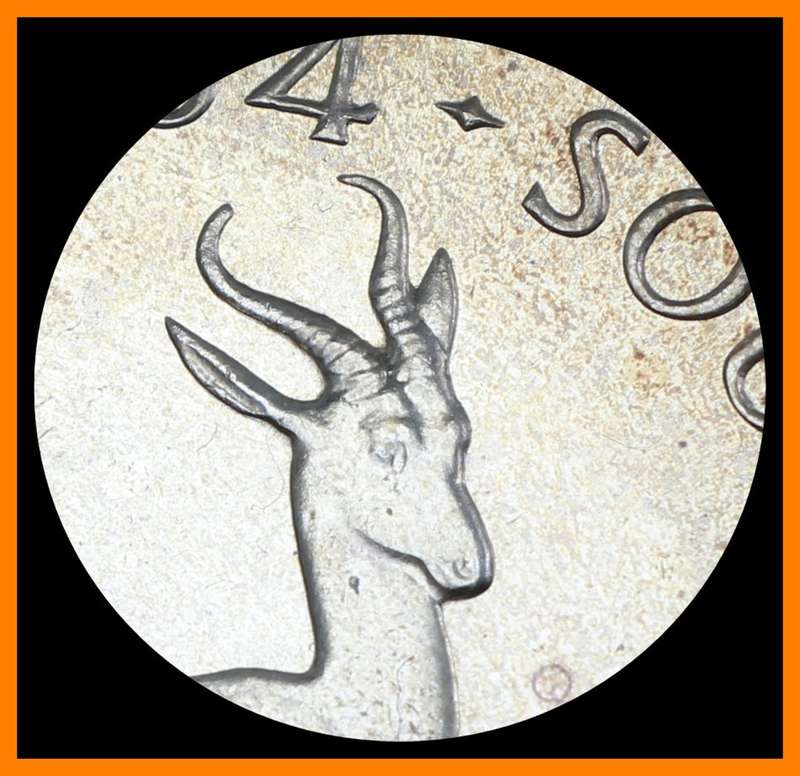 1964 Republic of S.A. : 50 Cent : Excellent PROOF Coin, as per Photo.