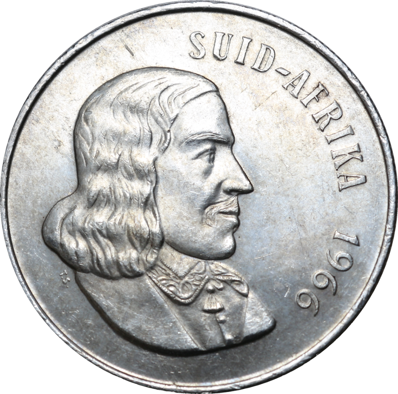 1966 : Rep. S.A : One Rand : Afrik : "Taggear" ear, Coin in AUNC Conditions + Error Coin?