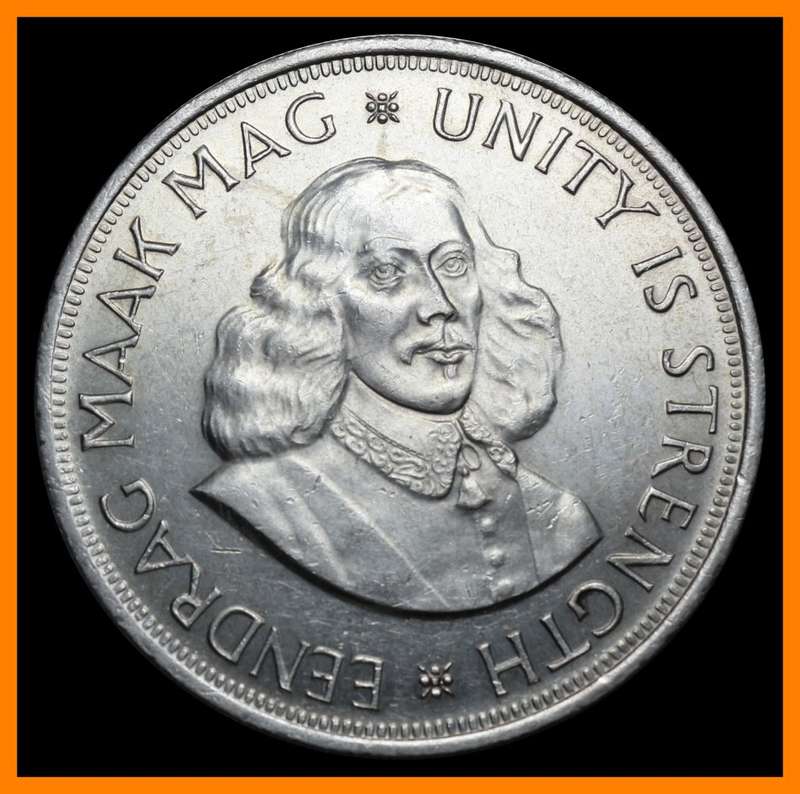 1962 : Republic of  S. A. : 50 Cent : Coin Circulated in Good Condition, as per Photo.