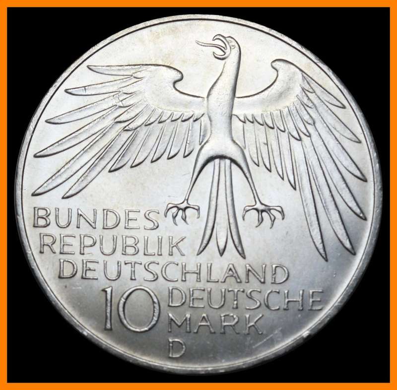 1972 : GERMANY : J XX OLYMPICS SILVER TEN 10 DEUTSCHE MARK, (Silver Coin) as per Photo.