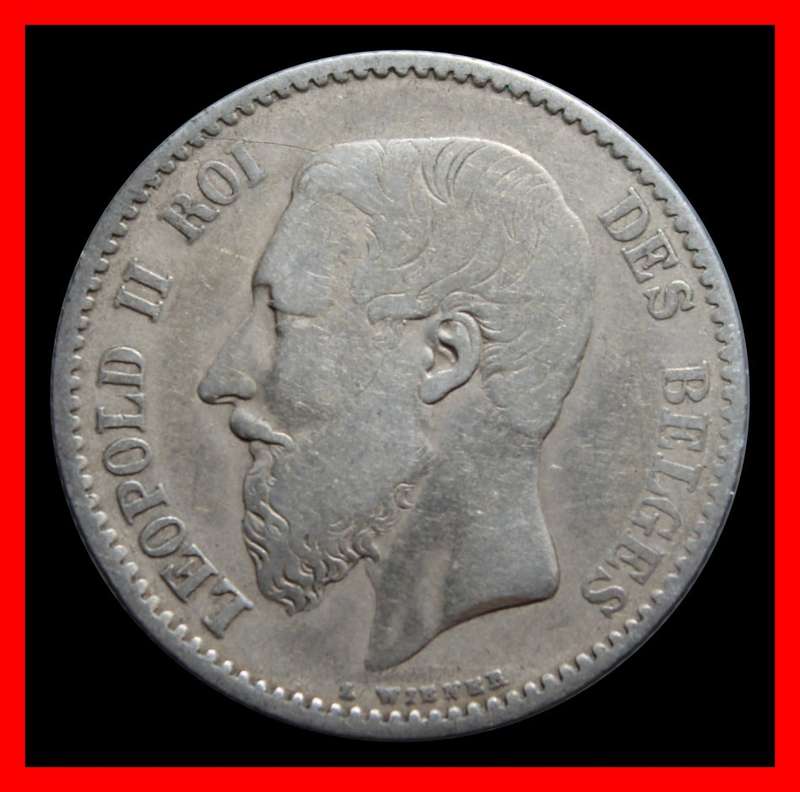 1867 :BELGIUM : 1 FRANC : Coin in Circulated Condition , as per Photo.