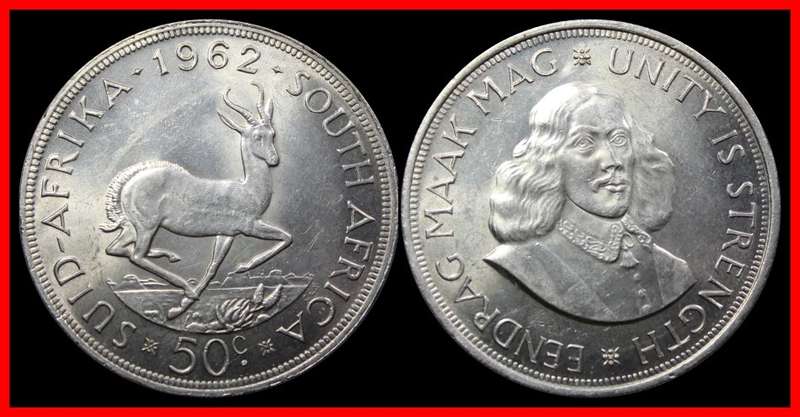 1947-1964  Union of S.A. 5 Shillings : Full Set  AUNC / UNC and 1954 GRADE NGC AU58. as per Photo.