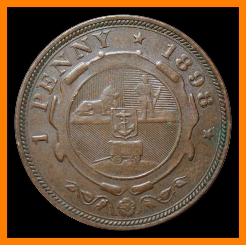 1898 : ZUID AFRIKAANSCHE REPUBLIEK : PENNY Circulated Coin in Good Condition, as per Photo.