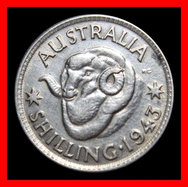 1943 : AUSTRALIA : ONE SHILLING : Coin in Circulated Condition ,as per Photo.