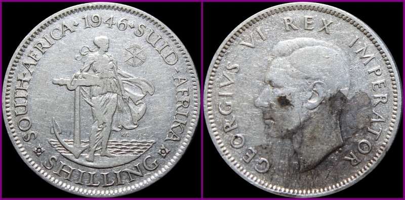1946 Union of S.A. :ONE  SHILLING :  COIN IN CIRCULATED CONDITION. as per Photo.