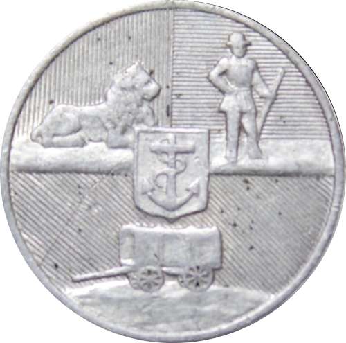 1896 Z.AR. : Two Shillings :  Circ/Coind, Minted 353.480, Good Cond. As per Photo.