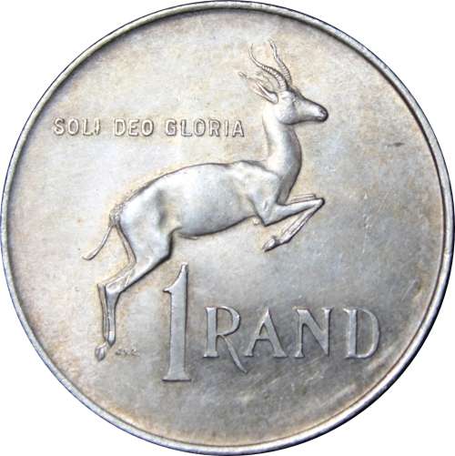 1966 Rep of S.A. : 1 Rand : `Tagged ear` in Very Very Good Cond/Almost UNC, as per Photo.