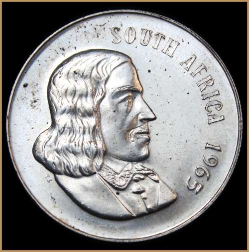 1965 Rep. of S.A. : Mix Set 1 Rand PROOF Coin and 50c 20c 10c 5c in UNC Cond. Descrip, bellow.