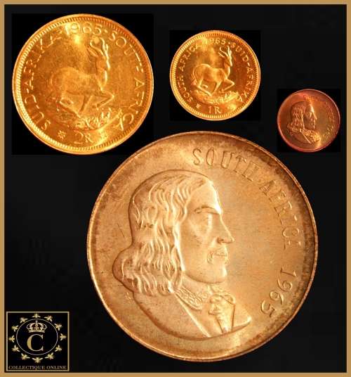 1965 Extremely Rare LONG PROOF SET WITH GOLD R2 & R1 COINS and ENG SILVER  R1 DESCRIP. BELOW.
