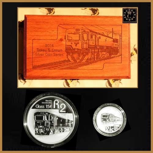 2014 R.S.A. : TRAINS OF SOUTH AFRICA : SILVER COINS SERIES (DIESELELECTRIC) : MINTAGE 790.