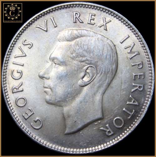 1945 Union of S.A. : 2 1/2 Shillings : Circulated Coin in  Almost UNC Conditions, as per Photo.