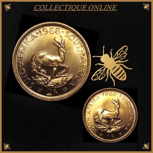 1966 Extremely Rare LONG PROOF SET WITH GOLD R2 & R1 COINS and AFRIKAANS SILVER  R1 DESCRIP. BELOW.