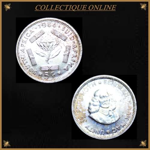 1964 Rep. of S.A. : 5 Cents :   Coin in PROOF Condition,  As per Photo.