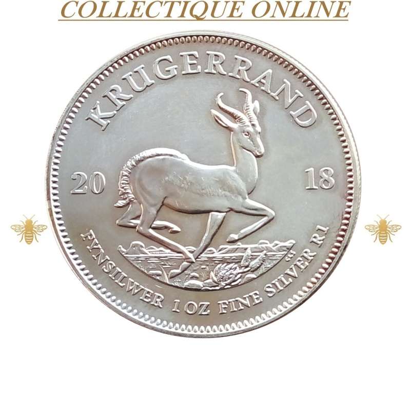 2018 :  1 oz Silver Bullion Krugerrand. As Per Photo.