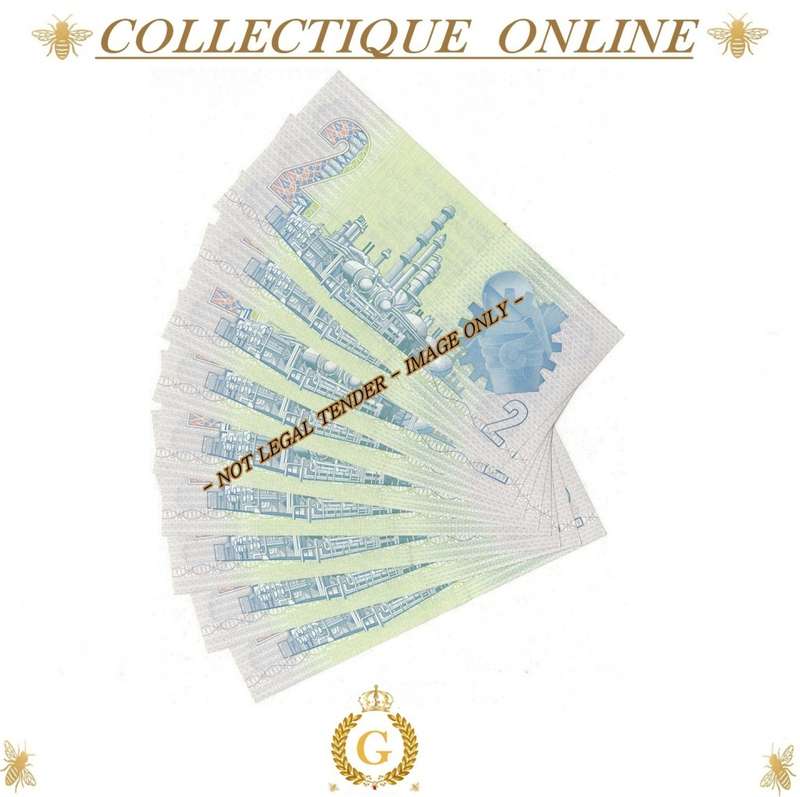 1989 : S. A. Bank Note : 2 RAND : GPC de KOCK : THIRD ISSUE 1983 TO 1990. CONS. NUMBERS 530 to 538.