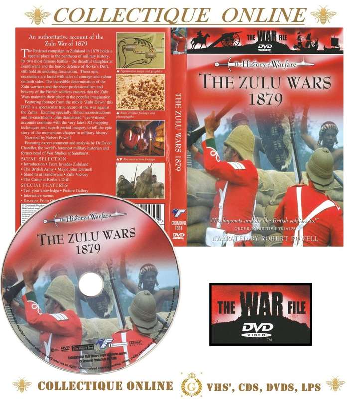 EXCELLENT  DVD :  THE ZULU WARS 1879. As per Photo.