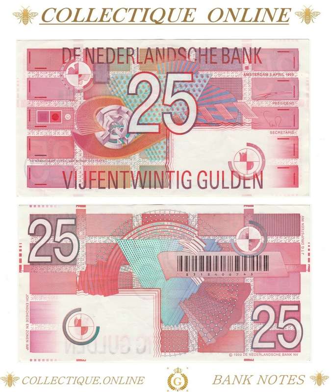 NETHERLANDS : 25 GULDEN : DATE : 1989 PRE EURO . As per Photo.