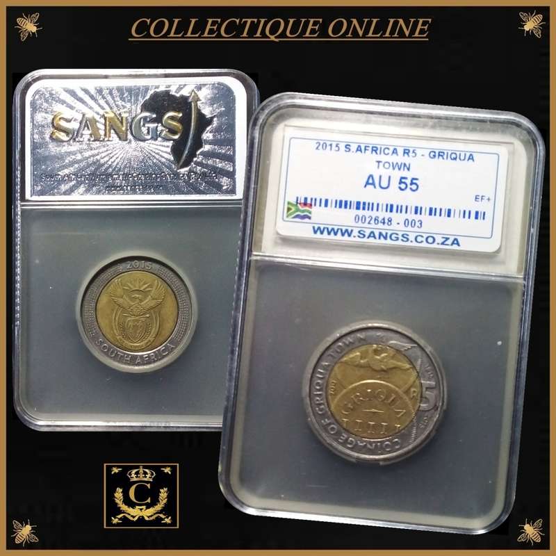 2015 : REP.  of SOUTH AFRICA : 5 R : COMMEMORATIVE : GRIQUA TOWN: GRADED by S.A.N.G.S.