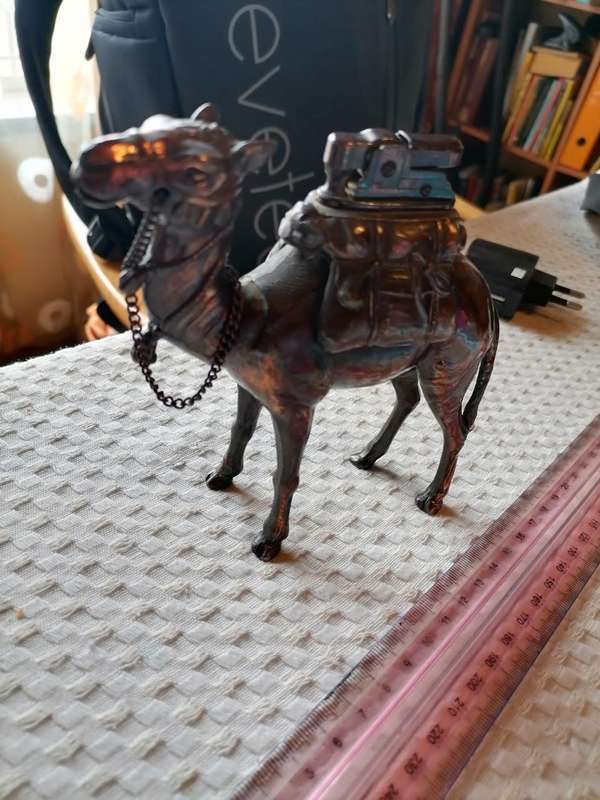 camel desk lighter brass