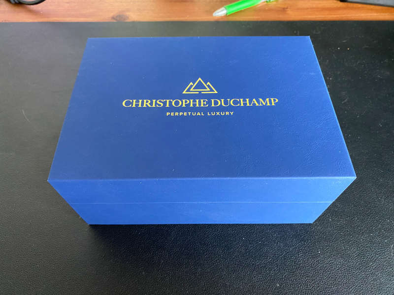 *RARE* Christophe Duchamp Grand Mont Automatic Gold/Sunray White Time Piece
