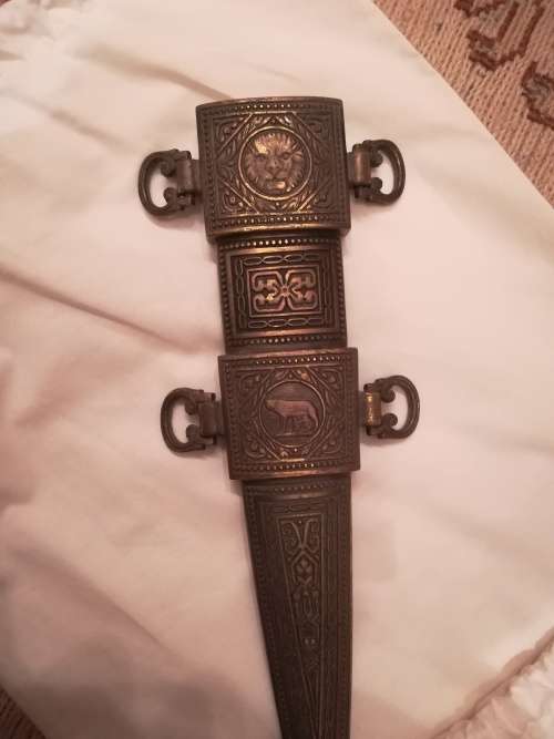 dagger with sheath in brass