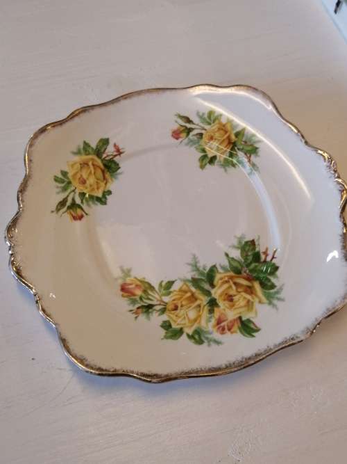 Royal albert tea rose cake plate
