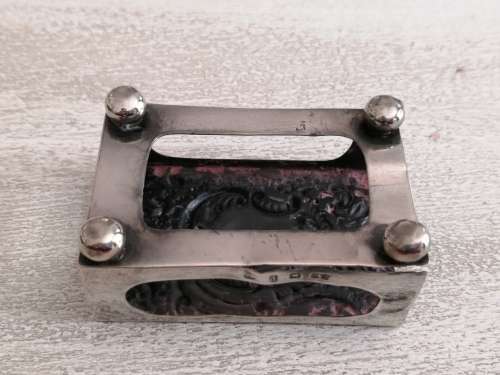 Hallmarked silver matchbox cover
