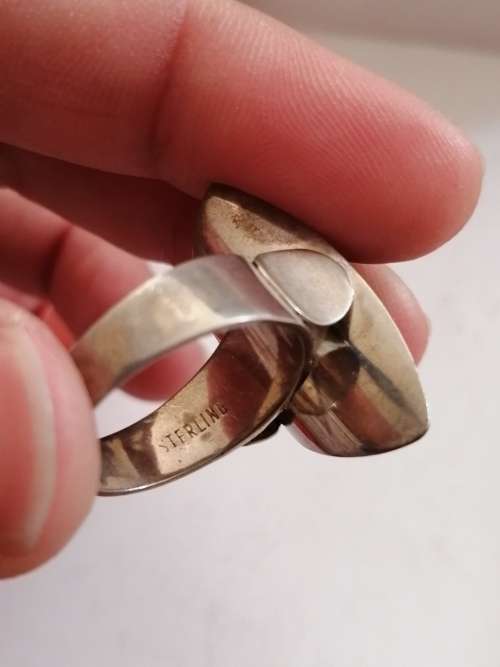 WWL South African silver ring with cats eye