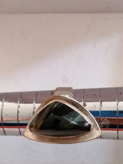 WWL South African silver ring with cats eye