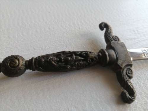 Brass and steel "sword" letter opener