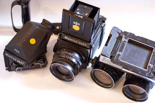 Mamiya RB67 with 3 Lenses, 3 Backs, 2 Finders, hard case...