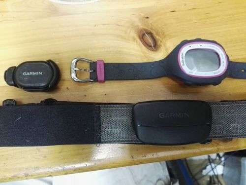 Garmin FR70W with heart rate band and pedometer