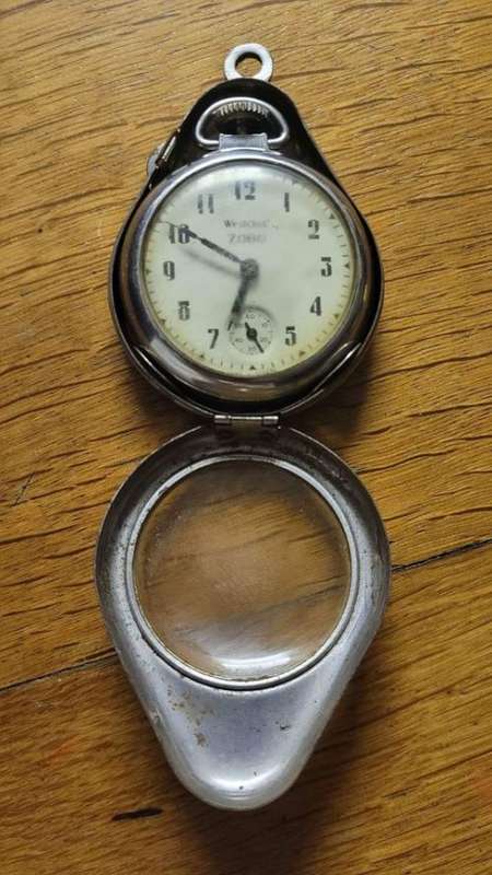 Westclox Zobo pocket watch with protective case