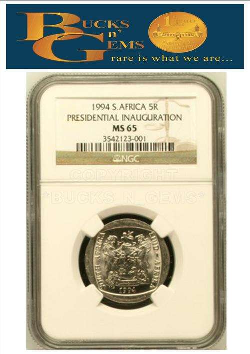 *MS65*  1994 INAUGURATION  R5 COIN MS65 -NGC 3RD HIGHEST MINT GRADE