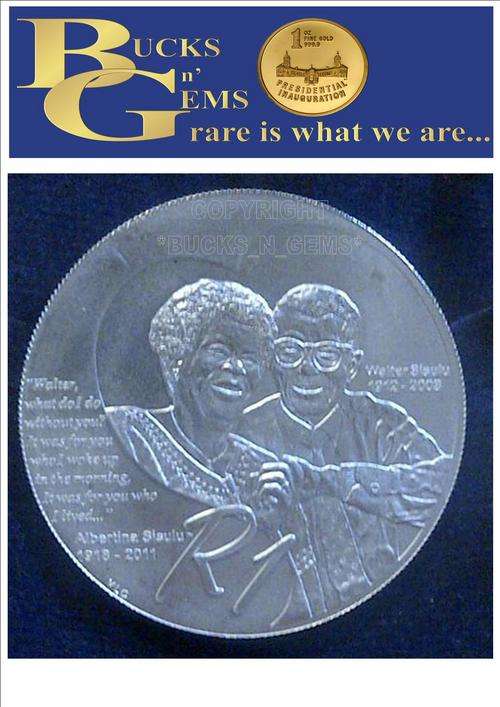 BRANDNEW RELEASE ** W & A .SISULU ** 2012 SILVER R1 " PRTOEA UNC"  WALTER AND ALBERTINA SISULU