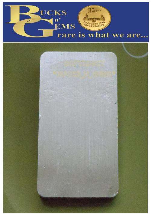 BUCKSNGEMS 100 GRAMS SILVER BAR --- 100 GRAMS