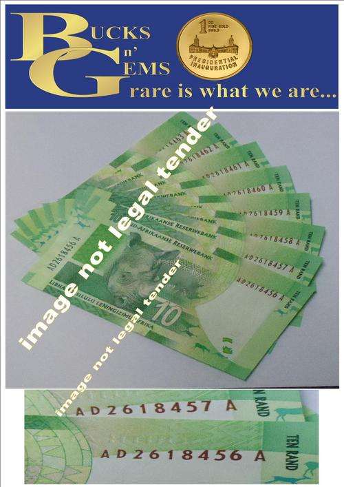 MANDELA NOTE -- R10 NOTE-- PERFECT MINT CONDITION UNC