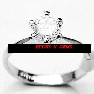 WOMENS 1 CTS CZ RING - STERLING SILVER