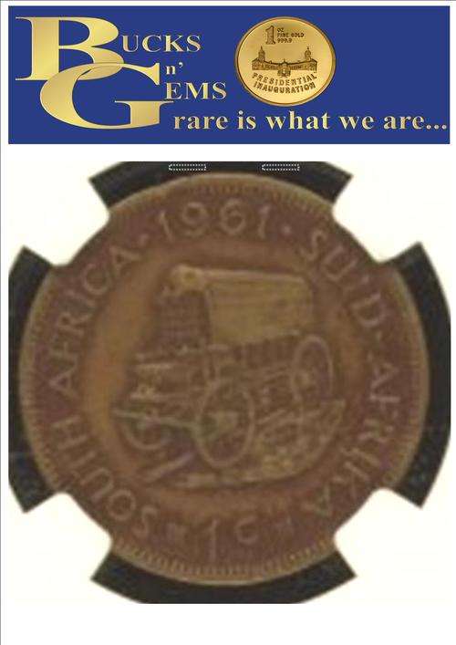 ** RARE FULL GROUND 1C** 1961 REPUBLIC 1 CENT SPECIAL ** FULL GROUND ** -NGC GRADED **ONLY 12 KNOWN*