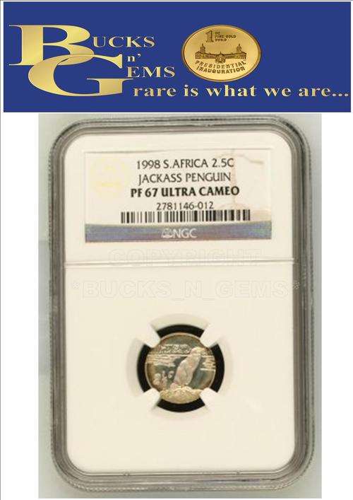 TICKEY - 1998 SILVER 2.5 CENT - PENGUINS - PF67 ULTRA CAMEO NGC GRADED RARE
