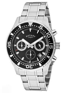 S/STEEL ROTARY AVIATOR WATCH CHRONOSPEED - BRANDNEW - CHRONOGRAPH S/STEEL BELT LOOKS LIKE BREITLING