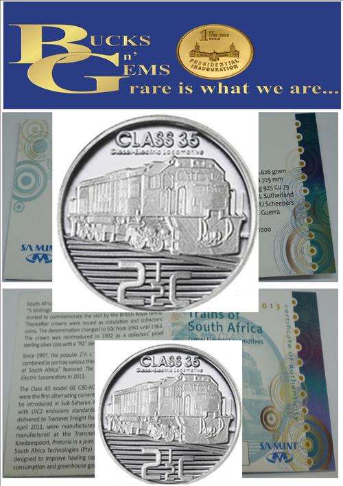 1st ON BOB ** 2013 SILVER TICKEY ** TRAINS SERIES " DIESEL ELECTRIC TRAIN" - MINTAGE 1000