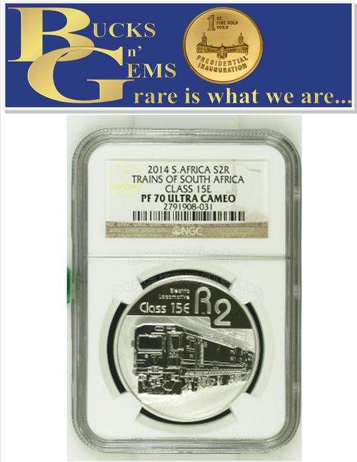 FINEST 1ST ON BOB - 2014 S2R CROWN SILVER - TRAIN SERIES CLASS 15E - PF70 UC - NGC GRADED FINEST