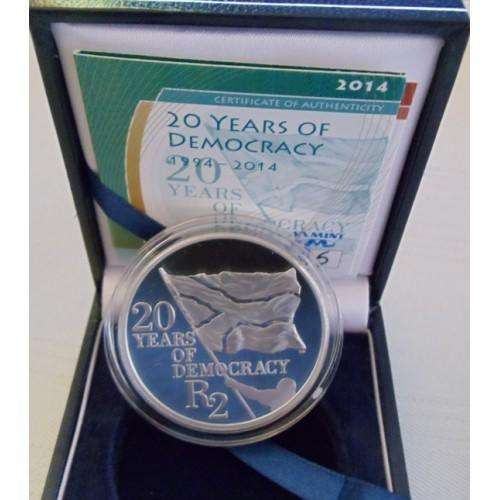BRANDNEW RELEASE - 2014 S2R SERIES - SILVER 1oz - 20 YEARS OF DEMOCRACY - LIMITED