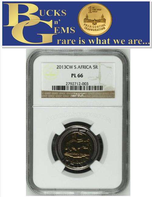 2ND FINEST - 2013 SA OOM PAUL MINT MARK R5 COIN - PL66 - NGC GRADED EXTREMELY LOW MINTAGE