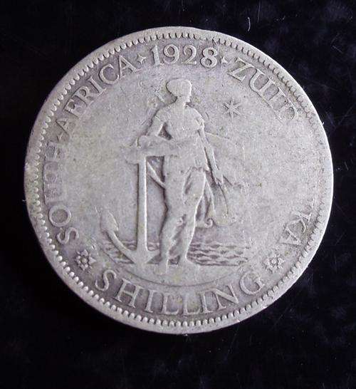 1928 UNION 1 SHILLING - GOOD CONDITION - F+ - SILVER CONTENT 4.52 gr HERNS VALUE R17 500 IN XF