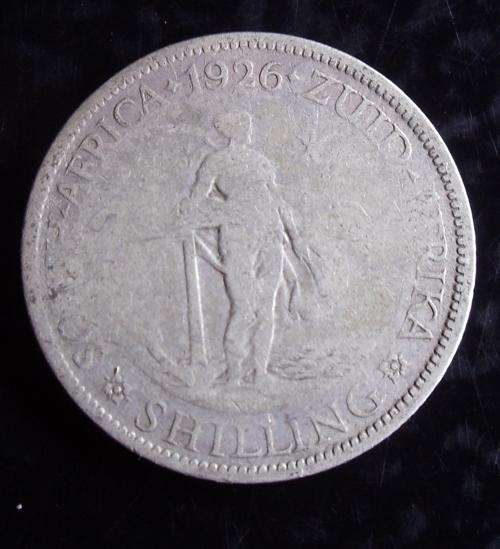 1926 UNION 1 SHILLING - GOOD CONDITION - F+ - SILVER CONTENT 4.52 gr HERNS VALUE R16 000 IN XF